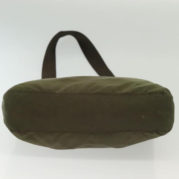 PRADA Shoulder Bag Nylon Khaki Silver - Picture 9 of 12